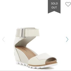 Sorel $140 leather wedge platform ankle heel flat